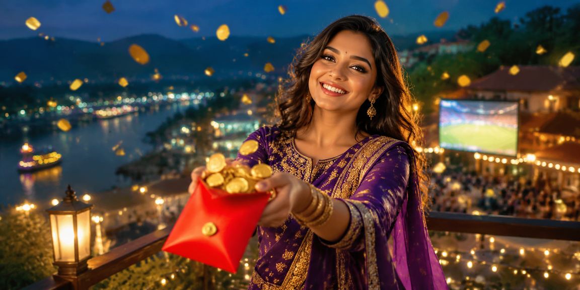 A Bangladeshi model receiving an fm24 VIP bonus in a red envelope in Bandarban